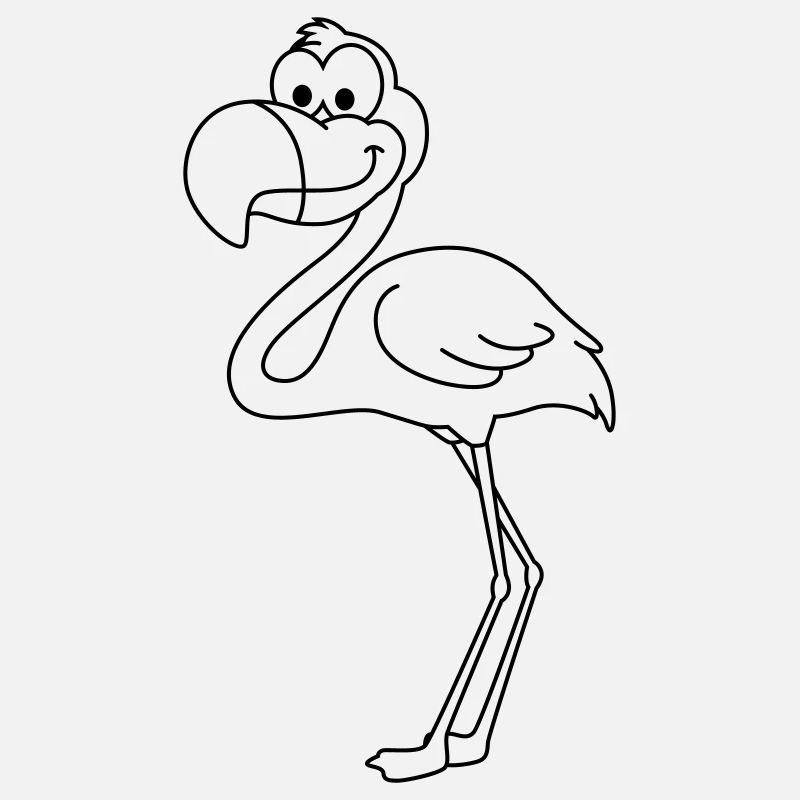 Flamingo Comic Animal