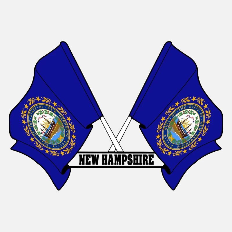 Texte à deux drapeaux NEW HAMPSHIRE