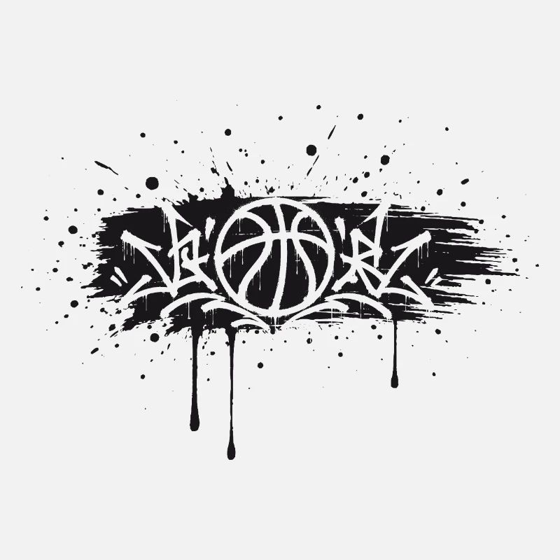 Conception de Splash de Basket Graffiti Streetball