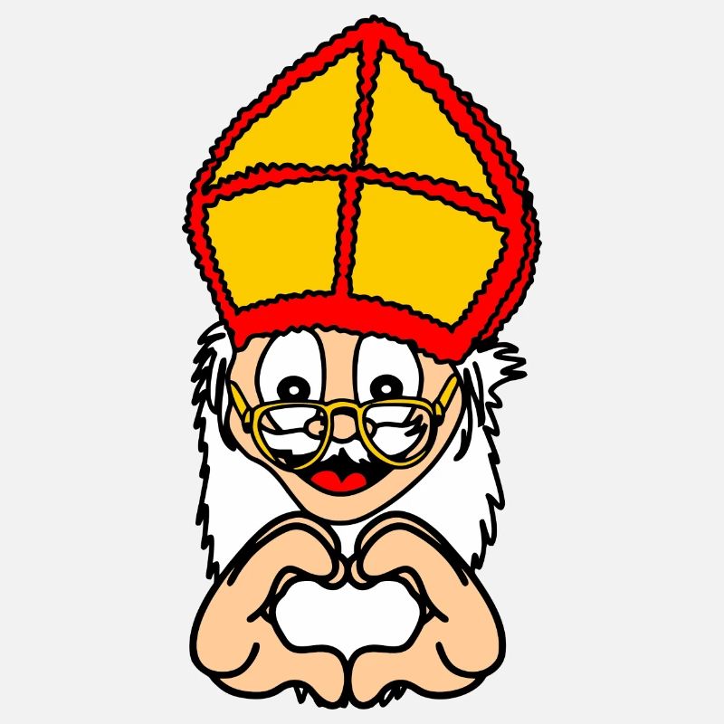 Sinterklaas avec un geste de la main coeur