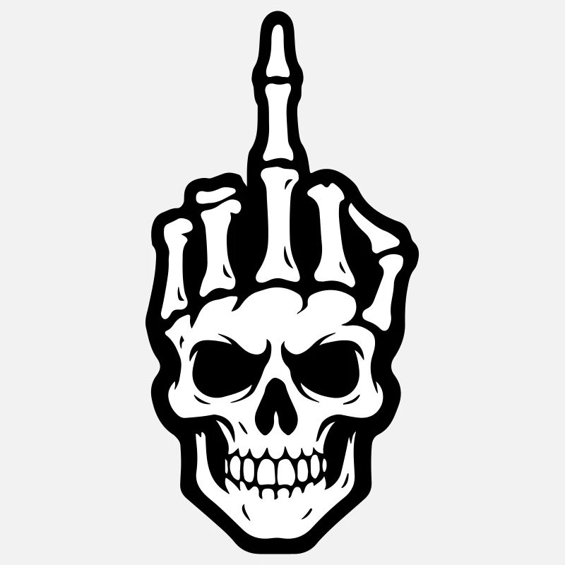 Skeleton middle finger