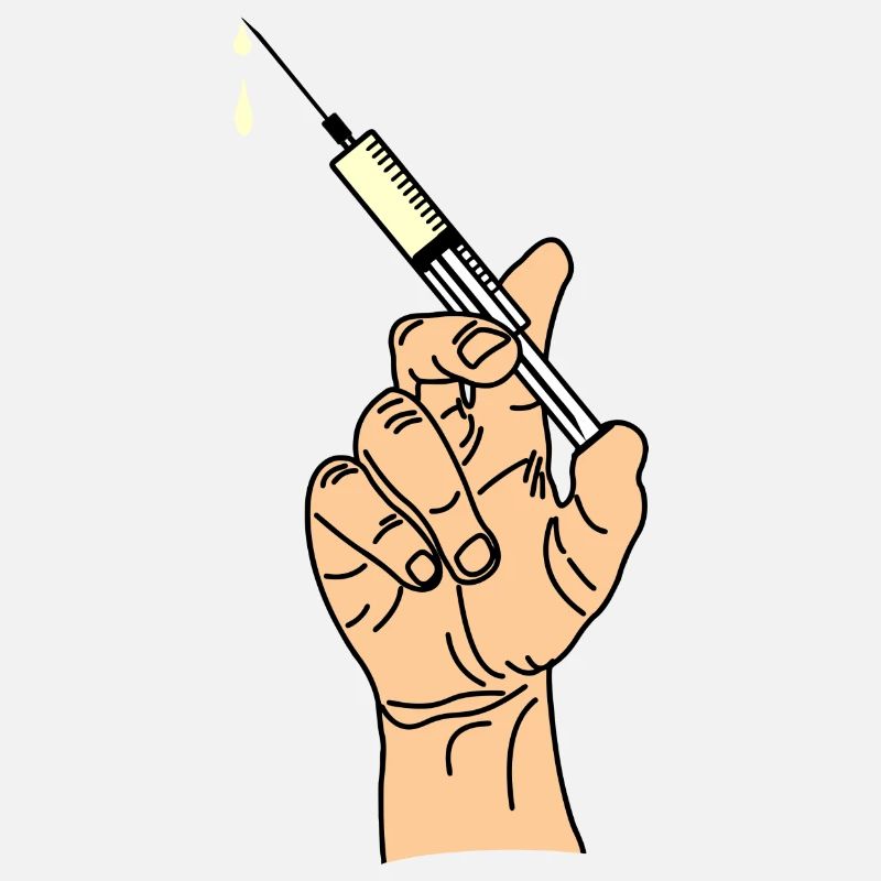 Hand mit Impfspritze 5