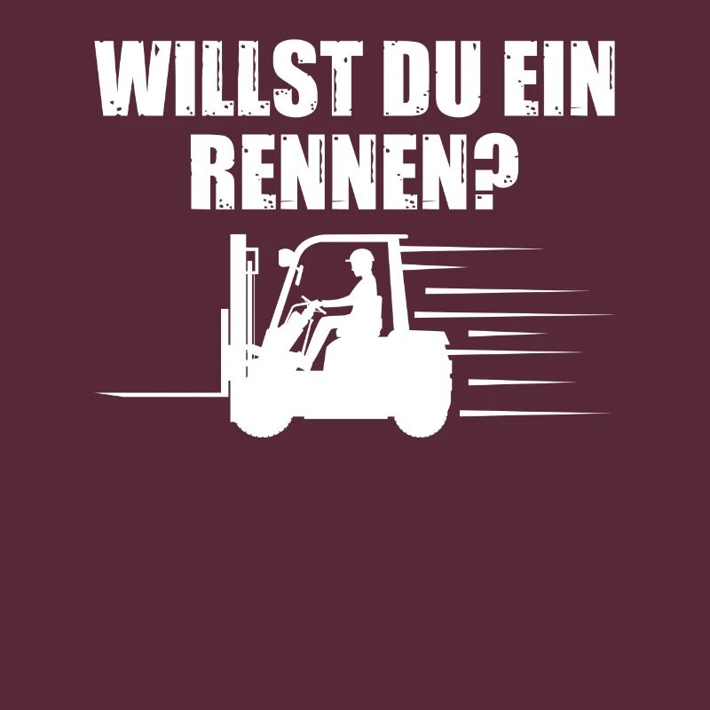 Willst du ein Rennen? Staplerfahrer Gabelstapler
