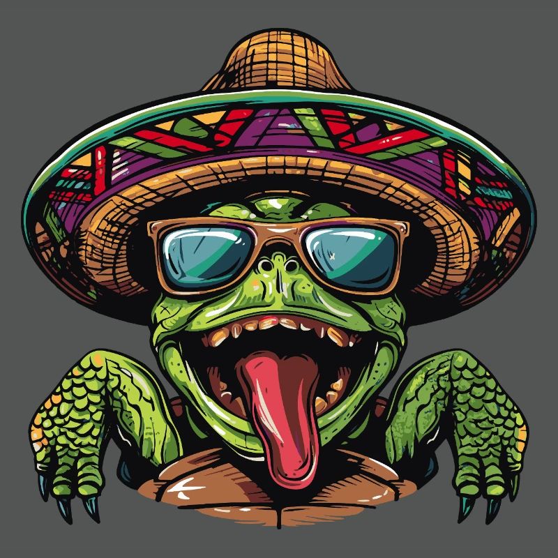 Turtle Comic Funny Sombrero