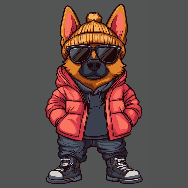German Shepherd Cool Comic