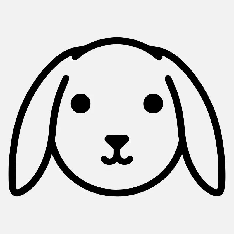 Cute floppy ear bunny rabbit head