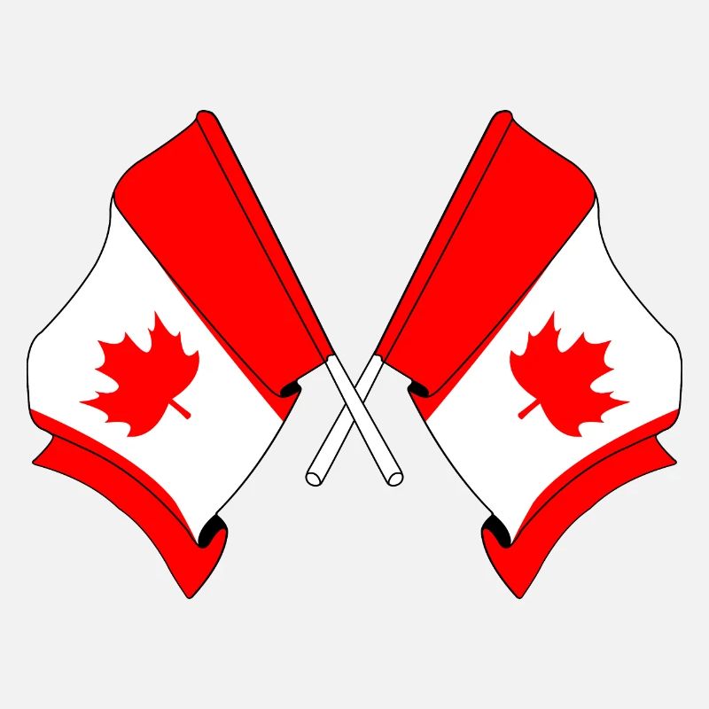 Drapeaux du Canada croisés