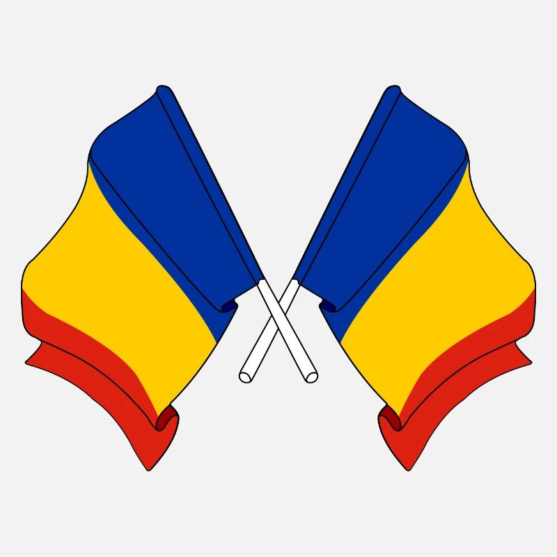Deux drapeaux Drapeau de la Roumanie, drapeau horizontal m