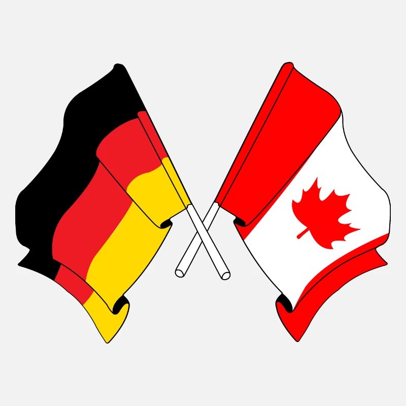 Drapeau de l’Allemagne et drapeau du Canada