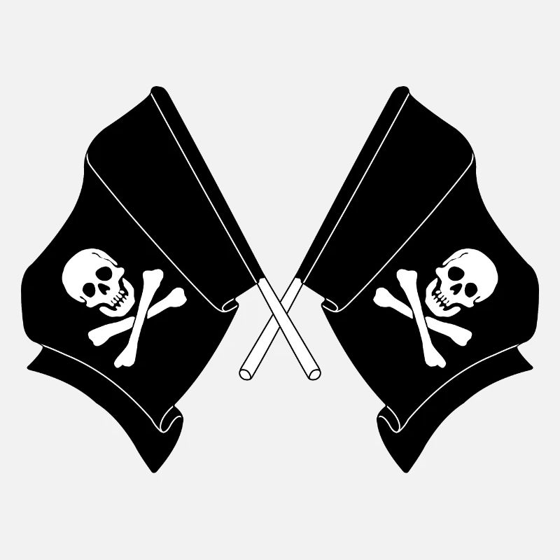 Two Flags Crossed Pirates