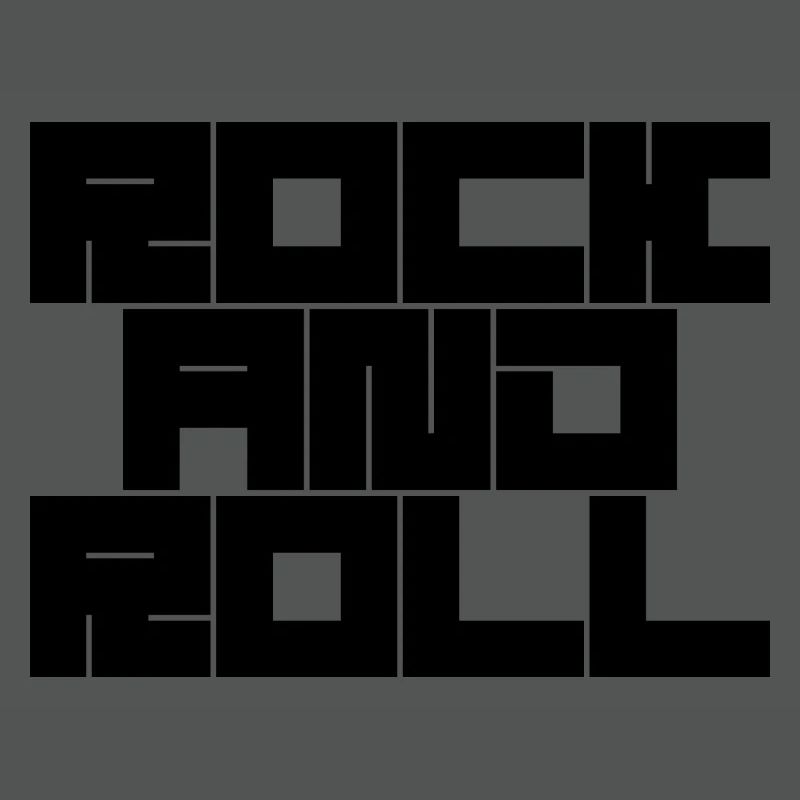 Conception de typographie rock and roll