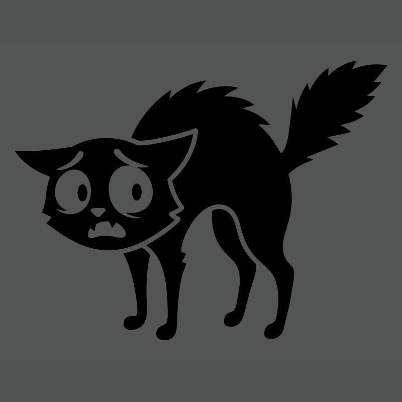 Chat effrayé