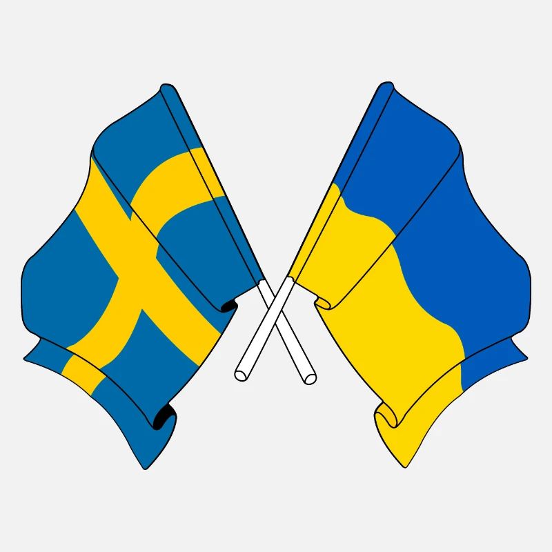 Drapeau de la Suède, drapeau de l’Ukraine