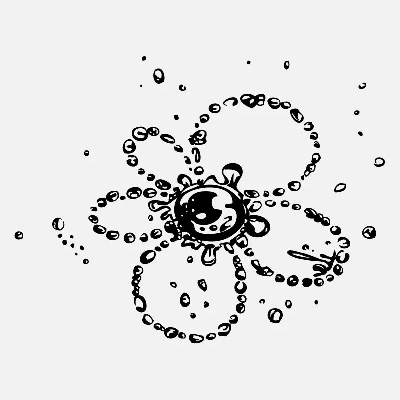 Fleur de gouttes d'eau