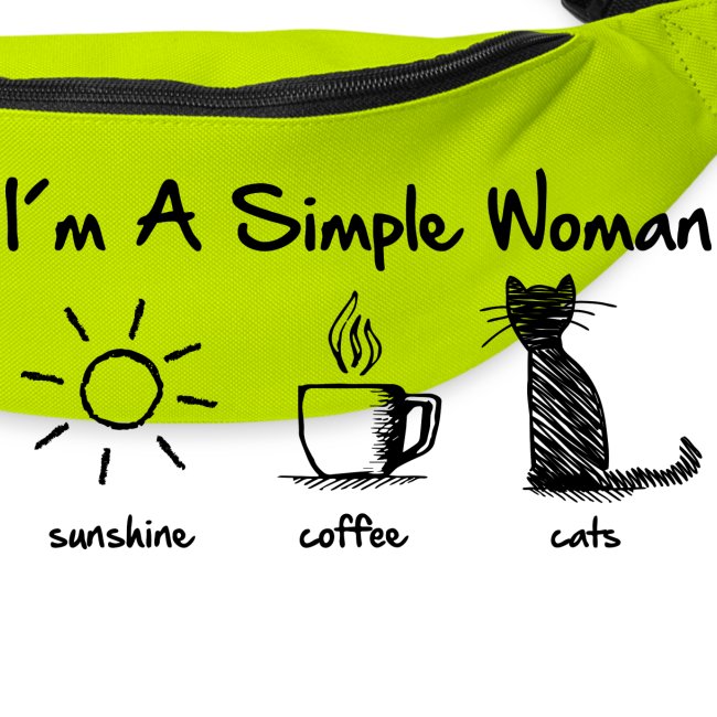 simple woman cats - Gürteltasche