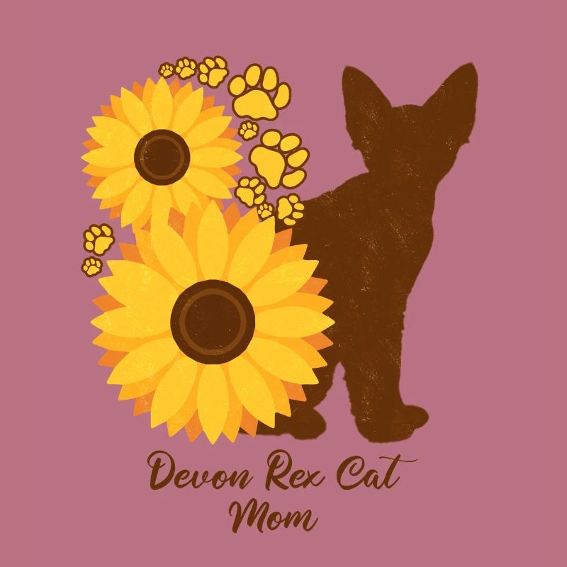 Mère tournesol - Devon Rex Chat