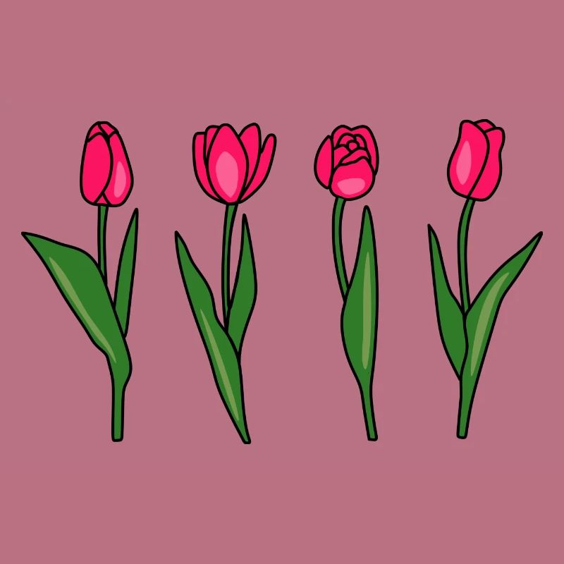 Pink tulips - spring flowers - gift easter