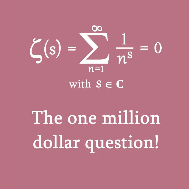 Riemann Zeta Function Math Mathematician Nerd