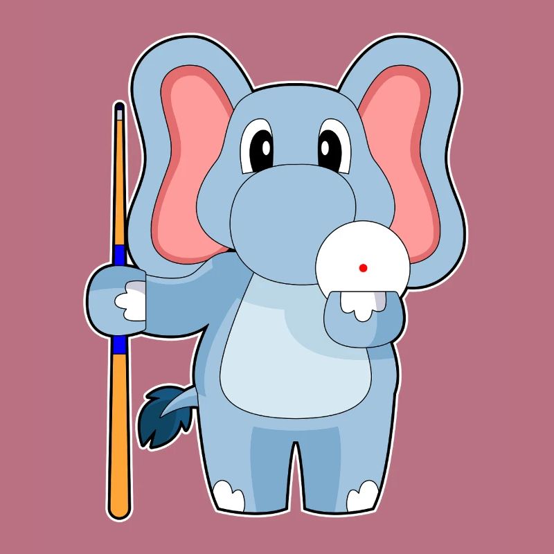 Cue de billard éléphant