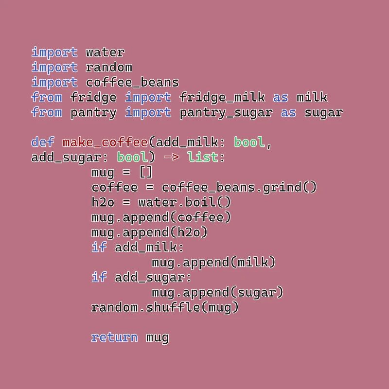 Python Make Coffee Function