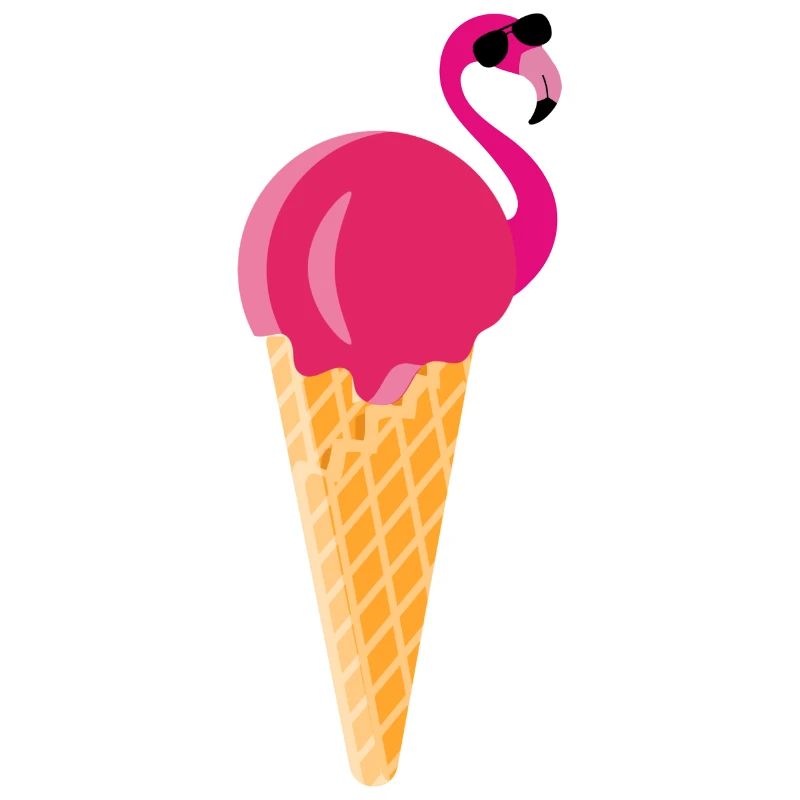 Ice cream Waffeleis Eiskugel Flamingo Eis