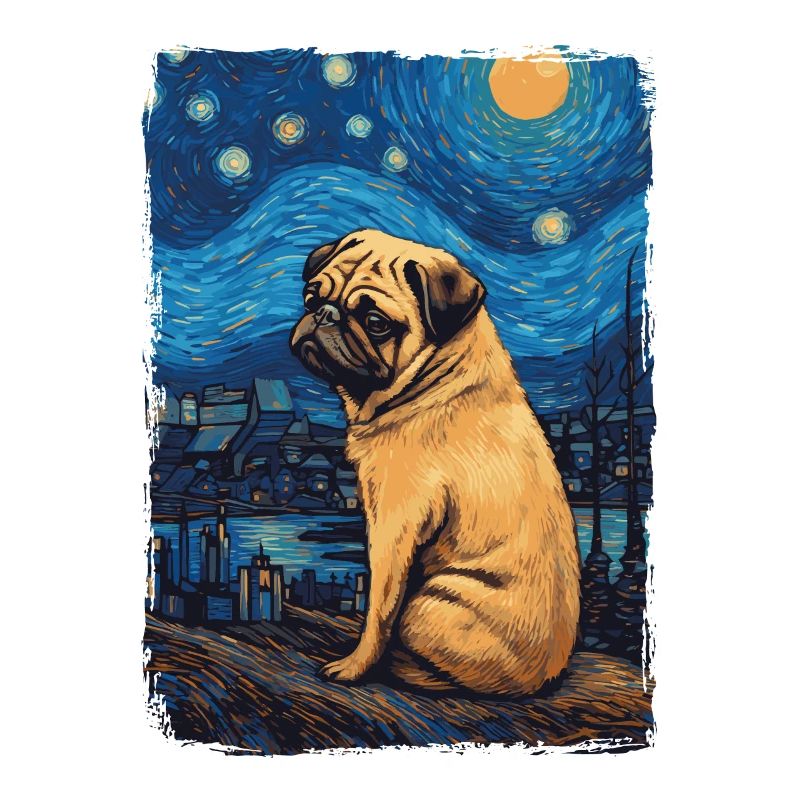 Mops Starry Night