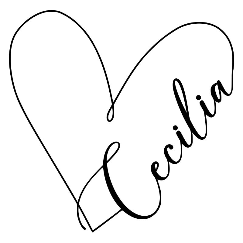 Cecilia Name Heart Line