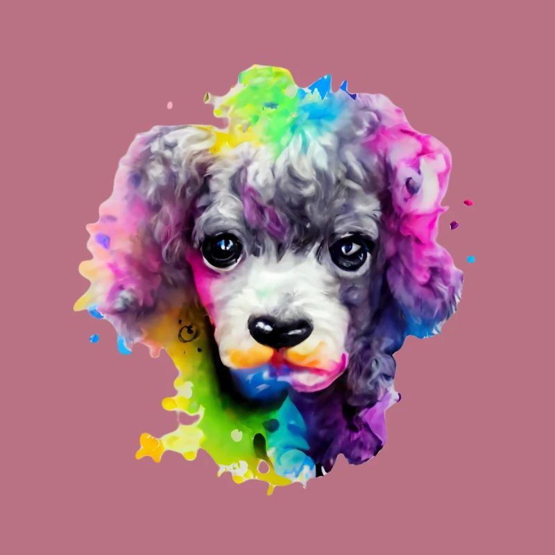 Conception de caniche en couleur