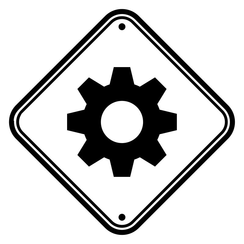 engineer gear danger shield zone caution mecha