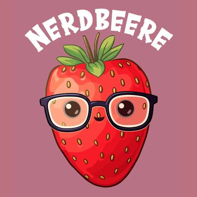 Nerdbeere Junge Mädchen Nerdy Nerd Erdbeere