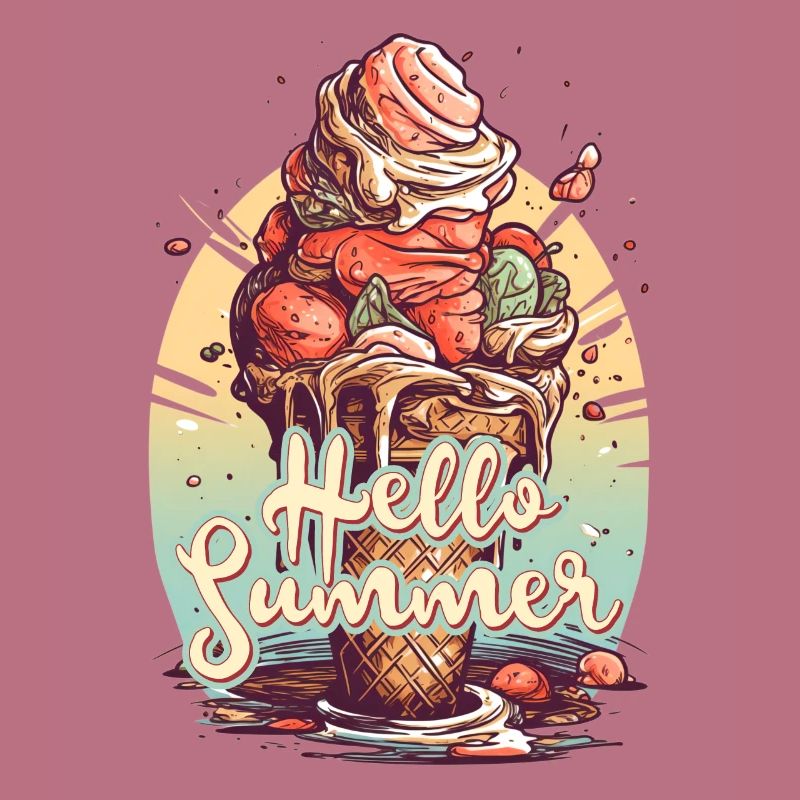 Hello Summer Eis Eiscreme Eisdiele