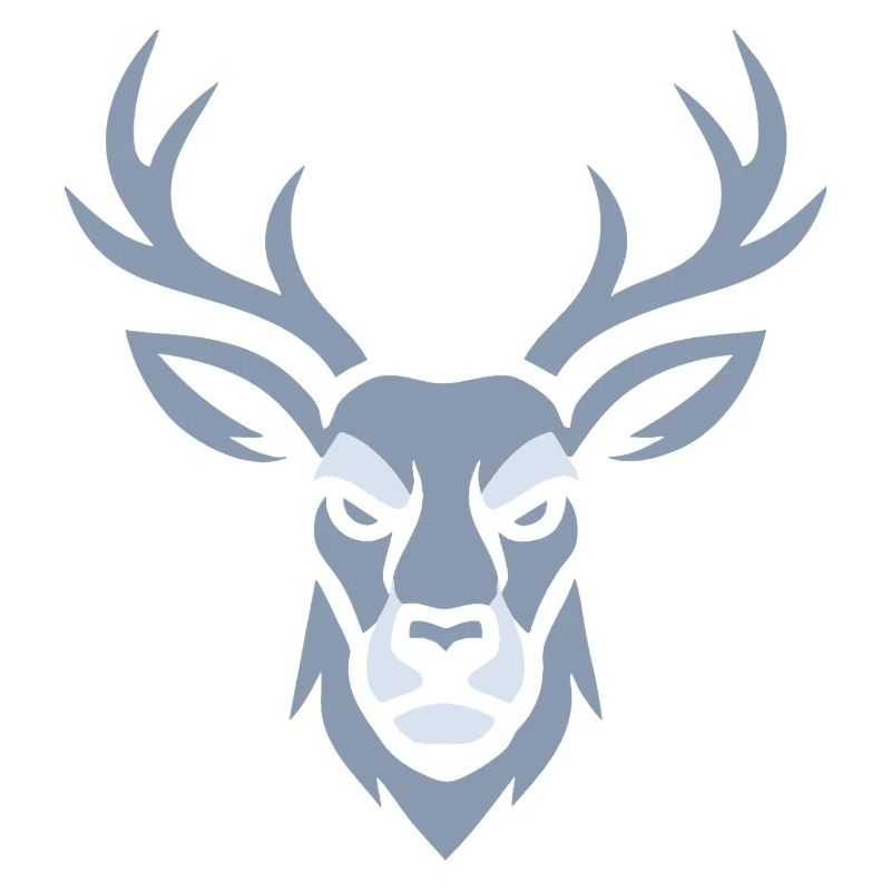 Blue Deer Head