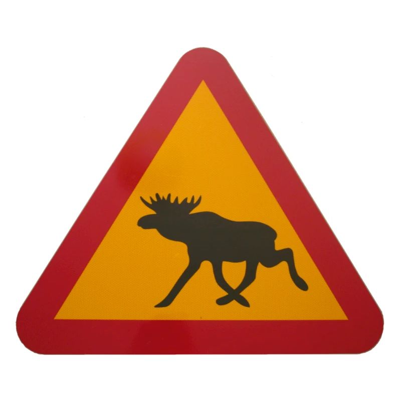Warnschild Elch