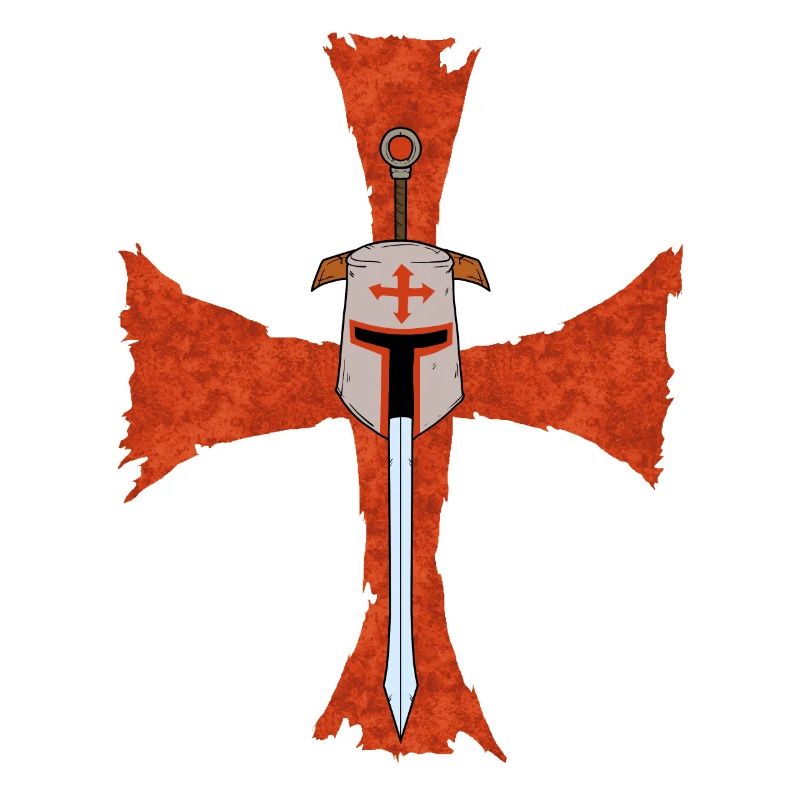 Knight Templar Deus Vult Sword Crusader Cross