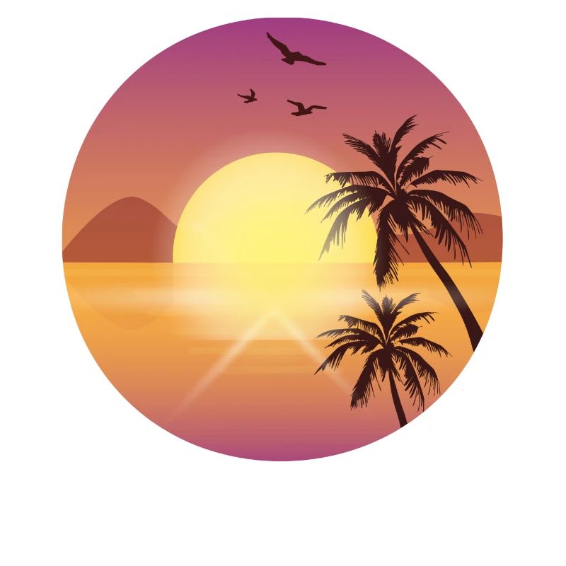 Holidays under palm trees, and