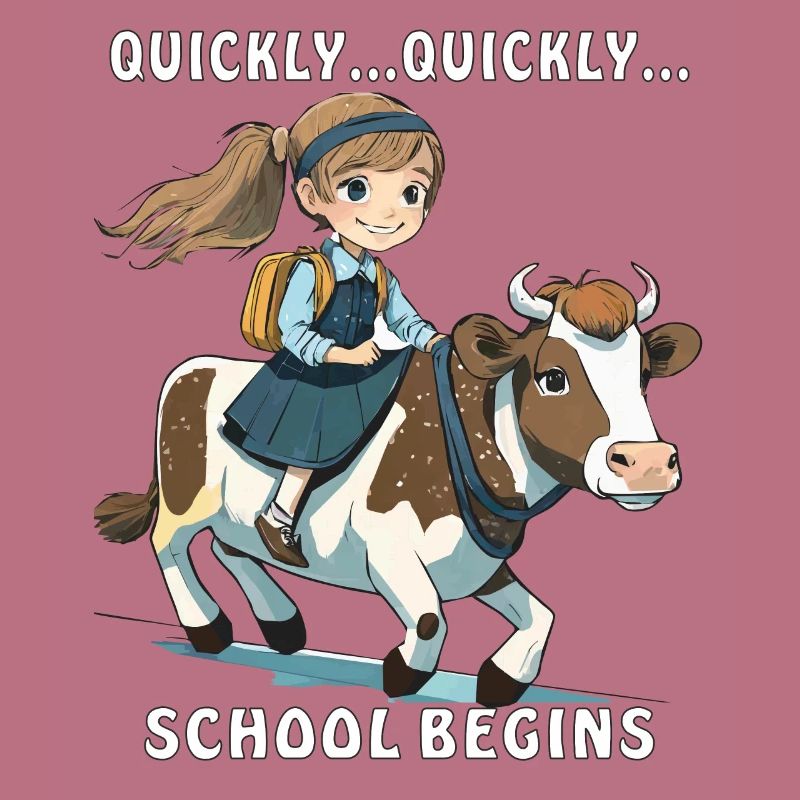 MÄDCHEN KUH QUICKLY...SCHOOL BEGINS