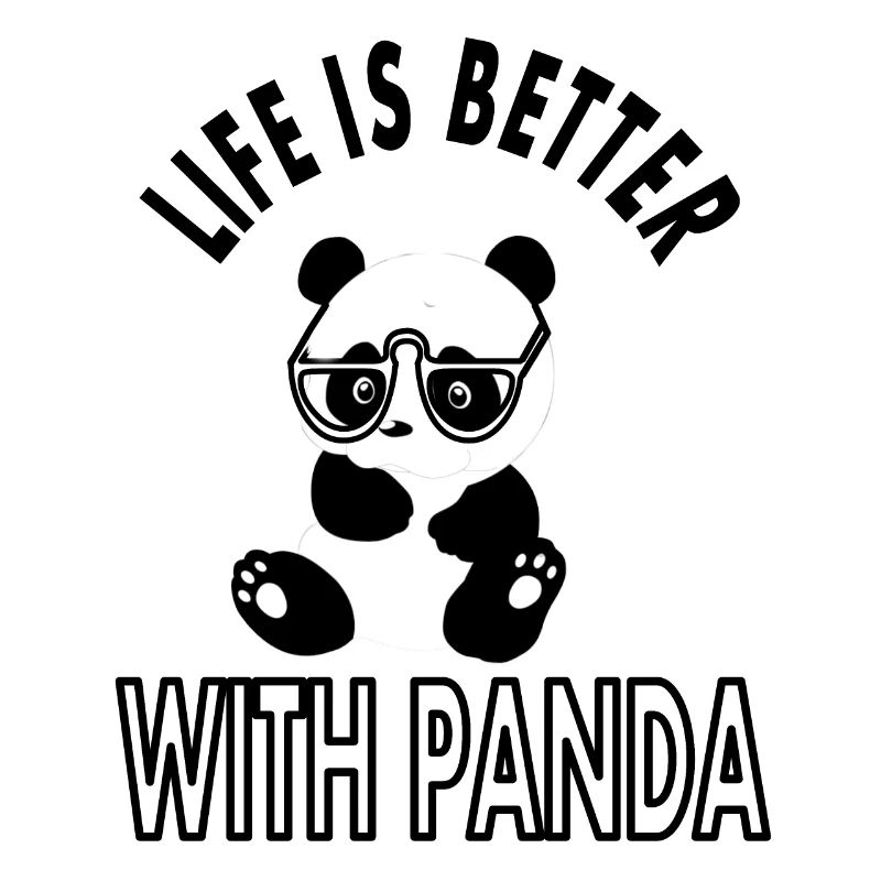 Panda Bär Panda Sprüche Panda mit Brille Geschenk