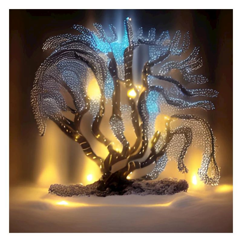 old tree with lights