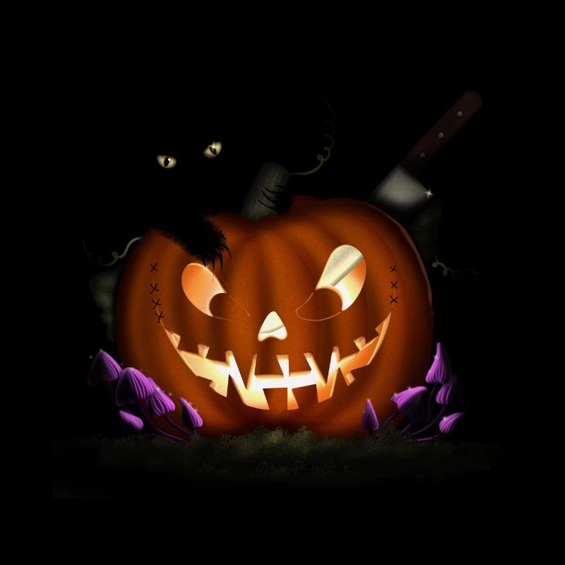 Geschnitzter Halloween Kürbis