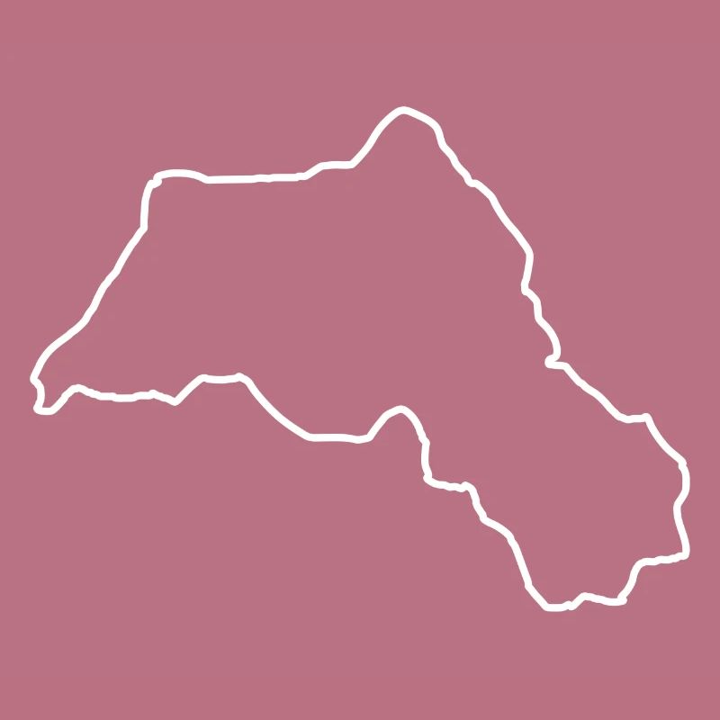 Kurdistan outline white
