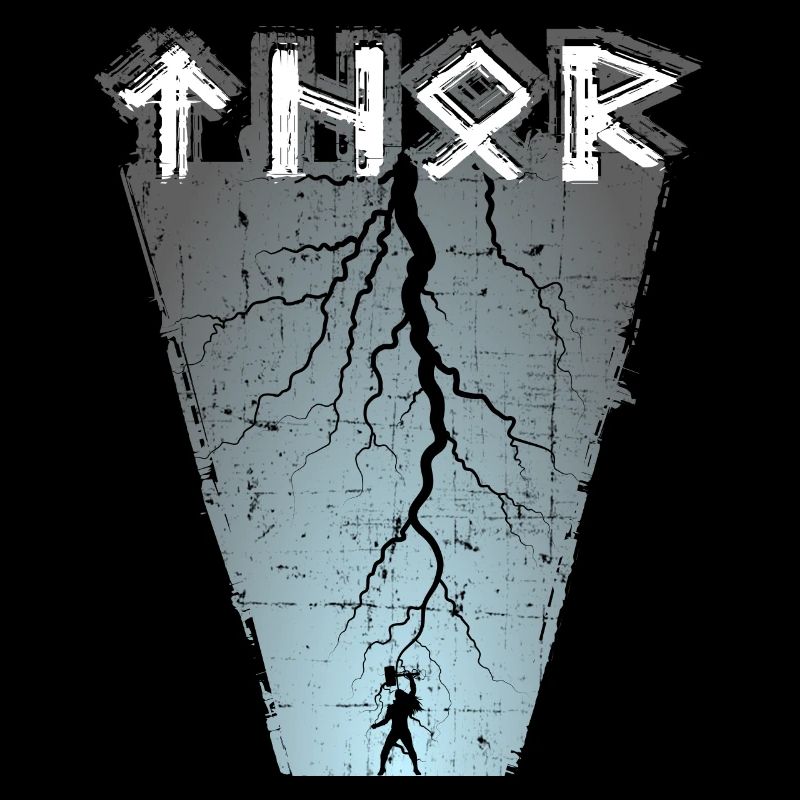 Thunder God Thor Old Norse Runic Script
