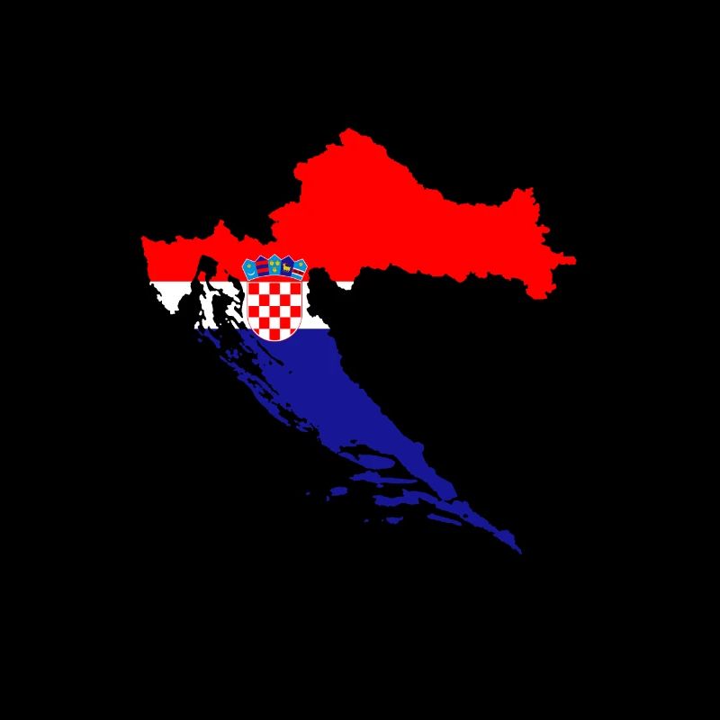 Croatie drapeau carte voyage vacances