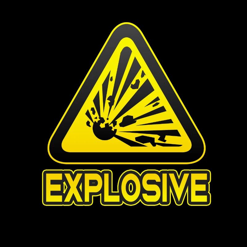 Explosiv lustiges Gefahren Symbol Explosion Laune