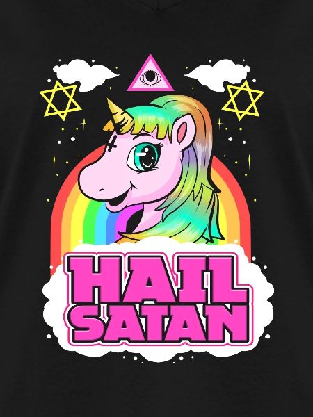 Hail Satan Unicorn - Death Metal Rainbow Design