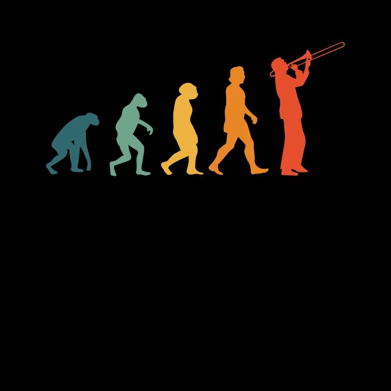 Trombone Evolution Retro Wind Orchestra Trombonist
