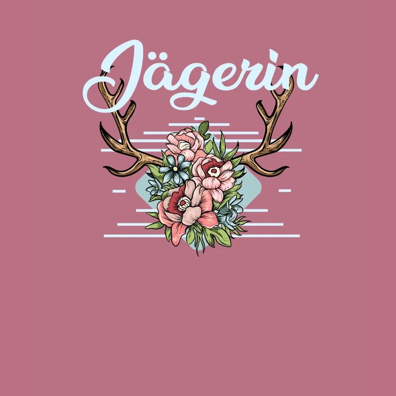 Jägerin Geweih Hirsch Rotwild Jäger Geschenk