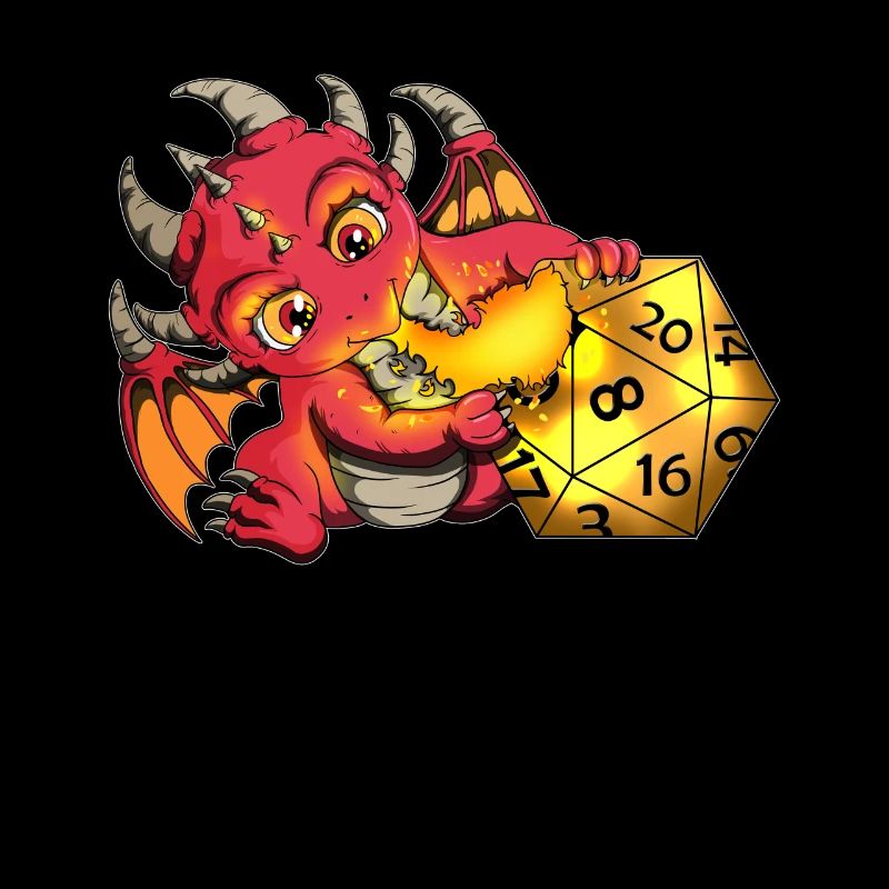 Conception de jeux vidéo RPG Lover Fan Dragon Motif