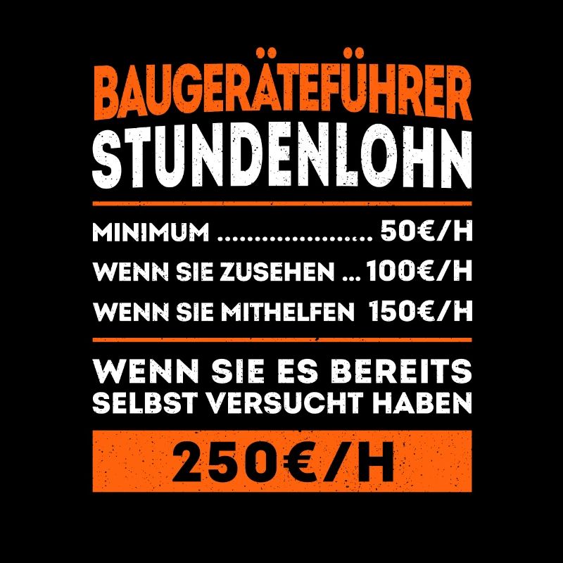 Baugeräteführer Baggerfahrer - Stundenlohn
