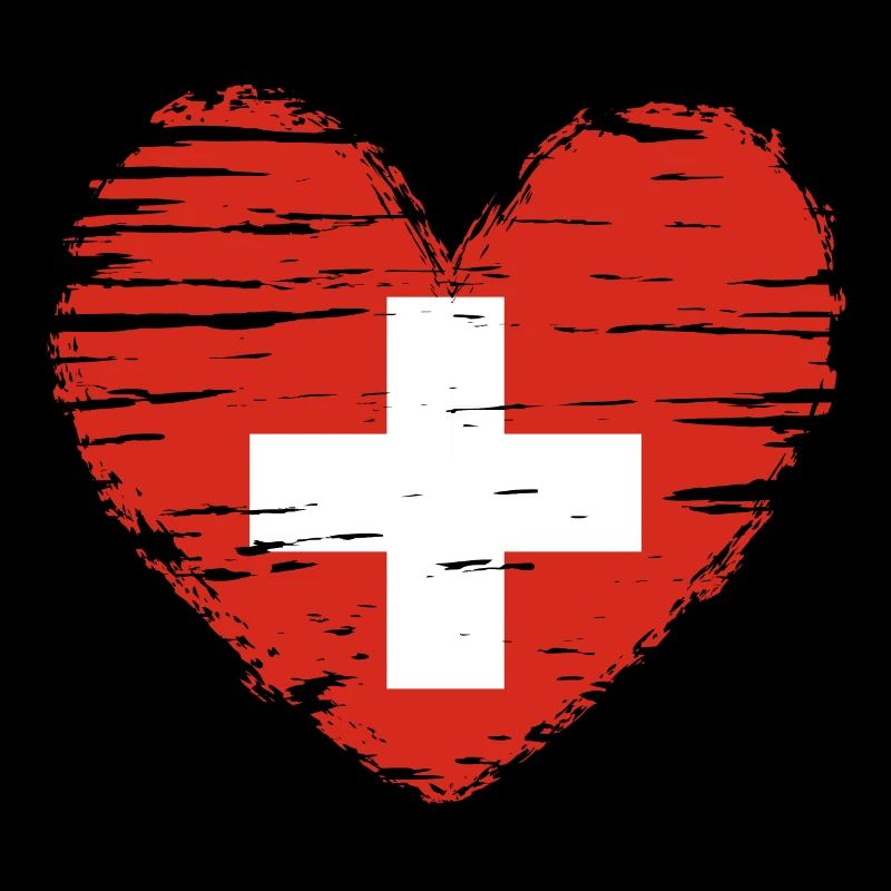 Suisse coeur drapeau blason