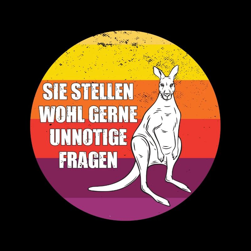 Känguru Retro Beuteltiere Australien